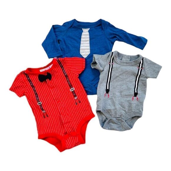 Baby Boys Circo Sharp Dressed Little Gentleman Bow Tie Bodysuits  0-6 mo Newborn - Picture 1 of 1